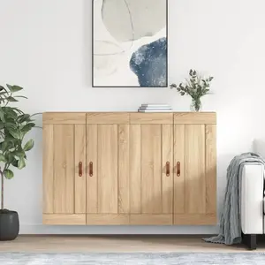 vidaXL Armoires murales 2 pcs chêne sonoma bois d'ingénierie pas cher