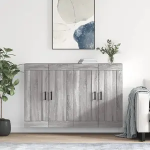 vidaXL Armoires murales 2 pcs sonoma gris bois d'ingénierie pas cher