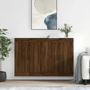 vidaXL Armoires murales 2 pcs chêne marron bois d'ingénierie pas cher
