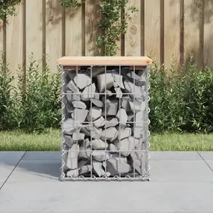 vidaXL Banc de jardin design de gabion 33x31x42 cm bois massif de pin pas cher