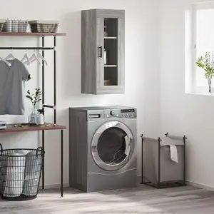 vidaXL Armoire murale sonoma gris 34,5x34x90 cm pas cher