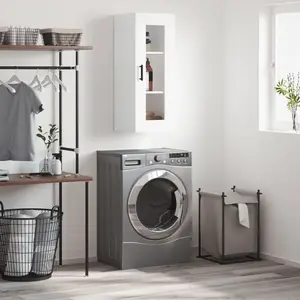 vidaXL Armoire murale blanc 34,5x34x90 cm pas cher