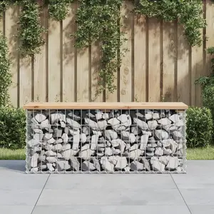 Comparateur de prix : vidaXL Banc de jardin design de gabion 103x31,5x42 bois massif de pin