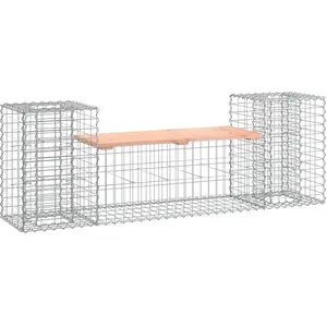 Comparateur de prix : vidaXL Banc de jardin design gabion 183x41x60,5 cm bois massif douglas