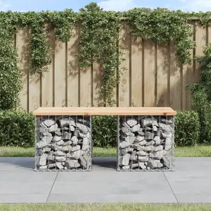 Comparateur de prix : vidaXL Banc de jardin design de gabion 103x44x42 cm bois massif de pin
