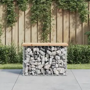 Comparateur de prix : vidaXL Banc de jardin design de gabion 63x31,5x42cm bois massif de pin