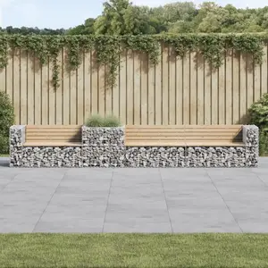 Comparateur de prix : vidaXL Banc de jardin avec panier en gabion bois massif de pin