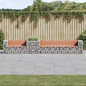 Comparateur de prix : vidaXL Banc de jardin avec panier en gabion bois massif de douglas
