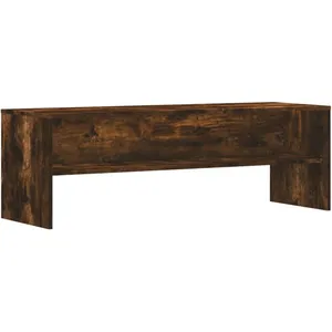 vidaXL Meuble TV chêne fumé 120x40x40 cm bois d'ingénierie pas cher