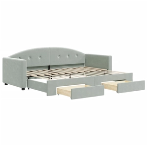 vidaXL Lit de jour avec gigogne et tiroirs sans matelas 80x200 cm pas cher