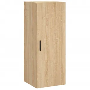 vidaXL Buffet haut Chêne sonoma 34,5x34x180 cm Bois d'ingénierie pas cher