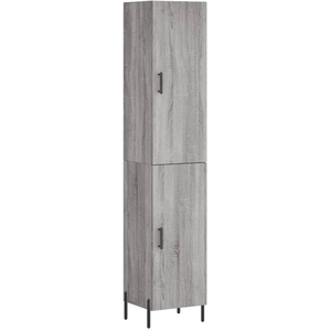 vidaXL Buffet haut Sonoma gris 34,5x34x180 cm Bois d'ingénierie pas cher