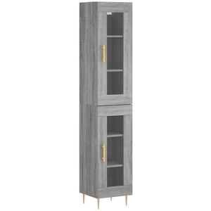 vidaXL Buffet haut Sonoma gris 34,5x34x180 cm Bois d'ingénierie pas cher