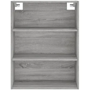 vidaXL Buffet haut Sonoma gris 69,5x34x180 cm Bois d'ingénierie pas cher