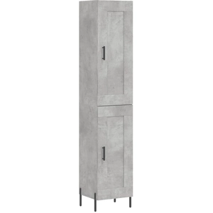 vidaXL Buffet haut Gris béton 34,5x34x180 cm Bois d'ingénierie pas cher