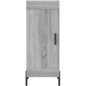 vidaXL Buffet haut Sonoma gris 34,5x34x180 cm Bois d'ingénierie pas cher