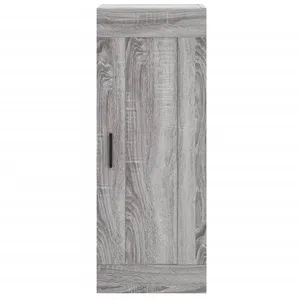 vidaXL Buffet haut Sonoma gris 34,5x34x180 cm Bois d'ingénierie pas cher