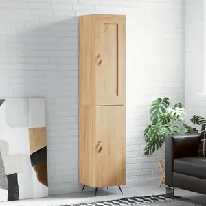 vidaXL Buffet haut Chêne sonoma 34,5x34x180 cm Bois d'ingénierie pas cher