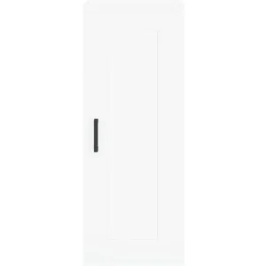 vidaXL Buffet haut Blanc 34,5x34x180 cm Bois d'ingénierie pas cher