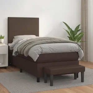 vidaXL Sommier à lattes de lit avec matelas Rose 140x200 cm Velours pas cher
