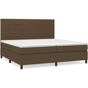 Comparateur de prix : vidaXL Sommier à lattes de lit avec matelas Marron foncé 200x200 cm