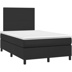 vidaXL Sommier à lattes de lit matelas Noir 120x200 cm Similicuir pas cher