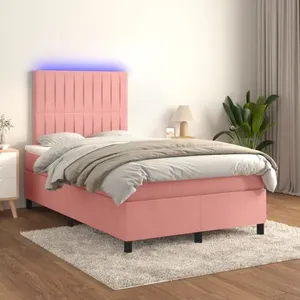 vidaXL Sommier à lattes de lit avec matelas Gris 90x200 cm Similicuir pas cher