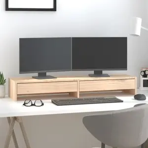 Comparateur de prix : vidaXL Support pour moniteur 100x27x15 cm Bois de pin solide