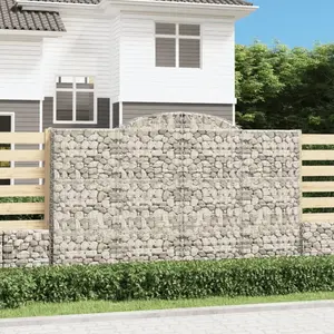 Comparateur de prix : vidaXL Paniers à gabions arqués 2 pcs 300x30x180/200 cm fer galvanisé