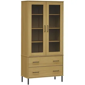 Comparateur de prix : vidaXL Bibliothèque avec pieds en métal Marron 85x35x172,5cm Bois OSLO
