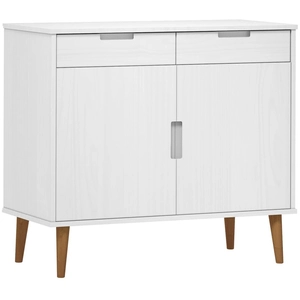 Comparateur de prix : vidaXL Buffet MOLDE Blanc 90x40x80 cm Bois massif de pin