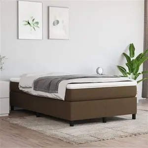 vidaXL Sommier à lattes de lit avec matelas Marron foncé 120x200 cm pas cher