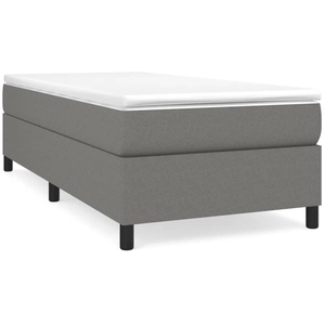 vidaXL Sommier à lattes de lit et matelas Gris foncé 90x190 cm Tissu pas cher