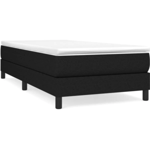 vidaXL Sommier à lattes de lit et matelas Noir 80x200 cm Tissu pas cher
