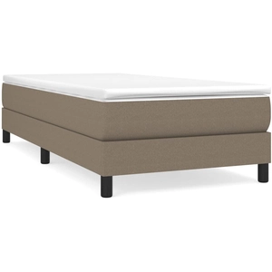 vidaXL Sommier à lattes de lit avec matelas Taupe 80x200 cm Tissu pas cher