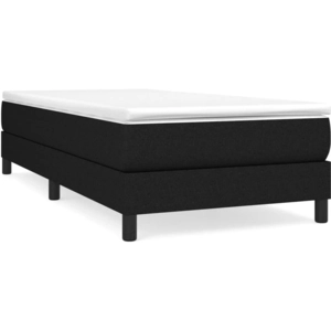 vidaXL Sommier à lattes de lit et matelas Noir 80x200 cm Tissu pas cher