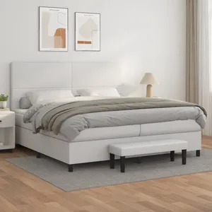 vidaXL Sommier à lattes de lit avec matelas Rose 140x190 cm Velours pas cher