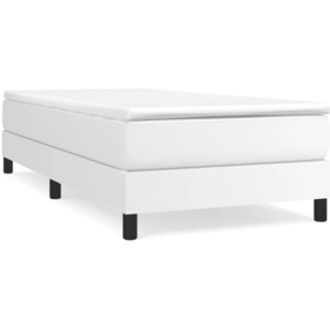 vidaXL Sommier à lattes de lit avec matelas Blanc 80x200 cm Similicuir pas cher