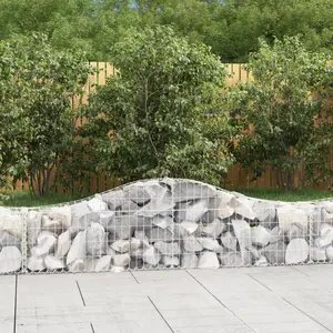 vidaXL Paniers à gabions arqués 11 pcs 200x30x40/60 cm Fer galvanisé pas cher