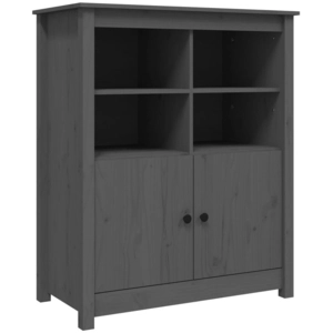 vidaXL Buffet Gris 83x41,5x100 cm Bois massif de pin pas cher