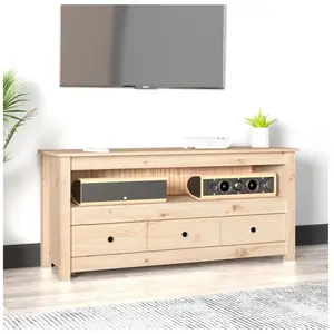 Comparateur de prix : vidaXL Meuble TV 114x35x52 cm Bois de pin massif