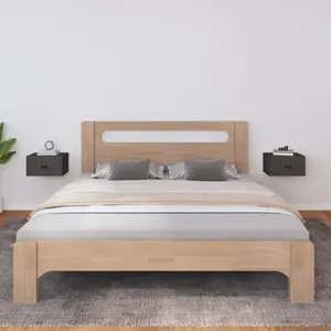 Comparateur de prix : vidaXL Tables de chevet murales 2 pcs Gris 40x29,5x22 cm