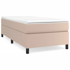vidaXL Sommier à lattes de lit avec matelas Cappuccino 90x200 cm pas cher