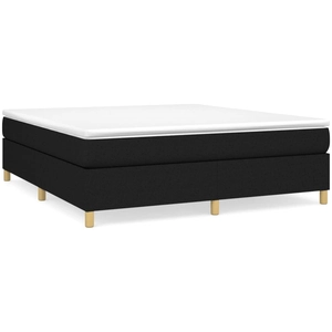 vidaXL Sommier à lattes de lit avec matelas Noir 180x200 cm Tissu pas cher