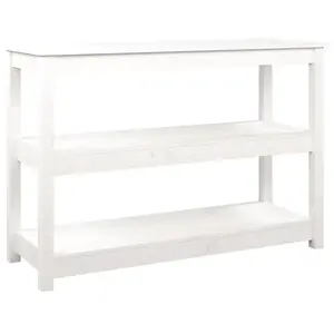 Comparateur de prix : vidaXL Table console Blanc 110x40x74 cm Bois massif de pin