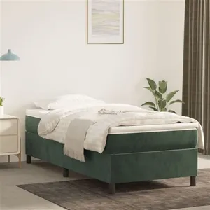 vidaXL Sommier à lattes de lit avec matelas Vert foncé 100x200 cm pas cher