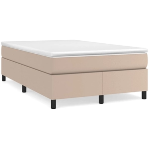 vidaXL Sommier à lattes de lit avec matelas Cappuccino 140x190 cm pas cher