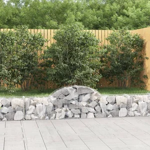 vidaXL Paniers à gabions arqués 5 pcs 200x30x40/60 cm Fer galvanisé pas cher
