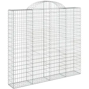 vidaXL Paniers à gabions arqués 6 pcs 200x30x180/200 cm Fer galvanisé pas cher