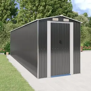 Comparateur de prix : vidaXL Abri de jardin Anthracite 192x689x223 cm Acier galvanisé